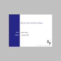 Titlepage with Beamer Class Usetheme  Bergen 